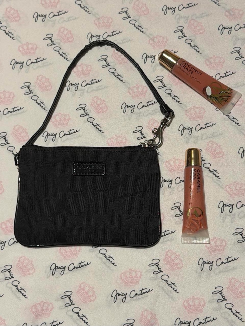 Coach Black Wristlet – Classic & Chic ✨